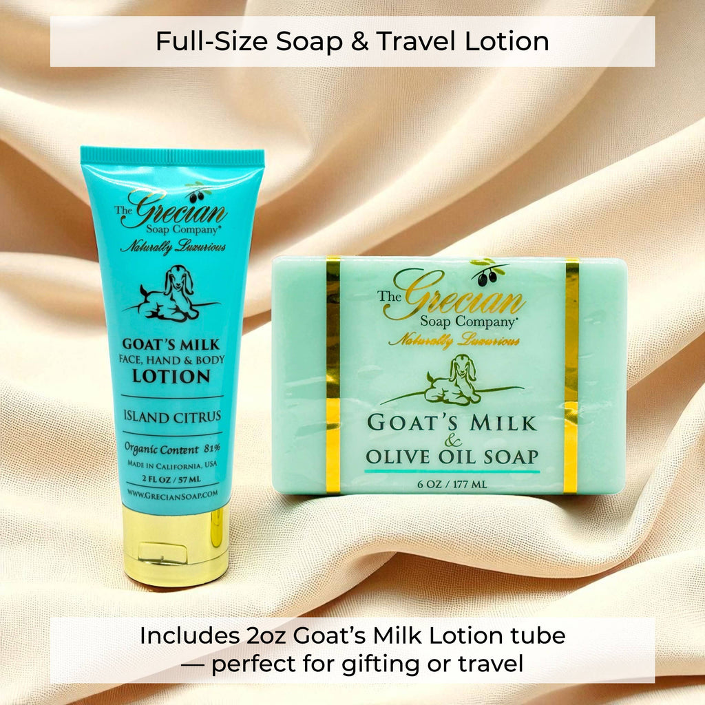 Goat Milk Lotion Gift Set | Organic Soap & Lotion: Lavender